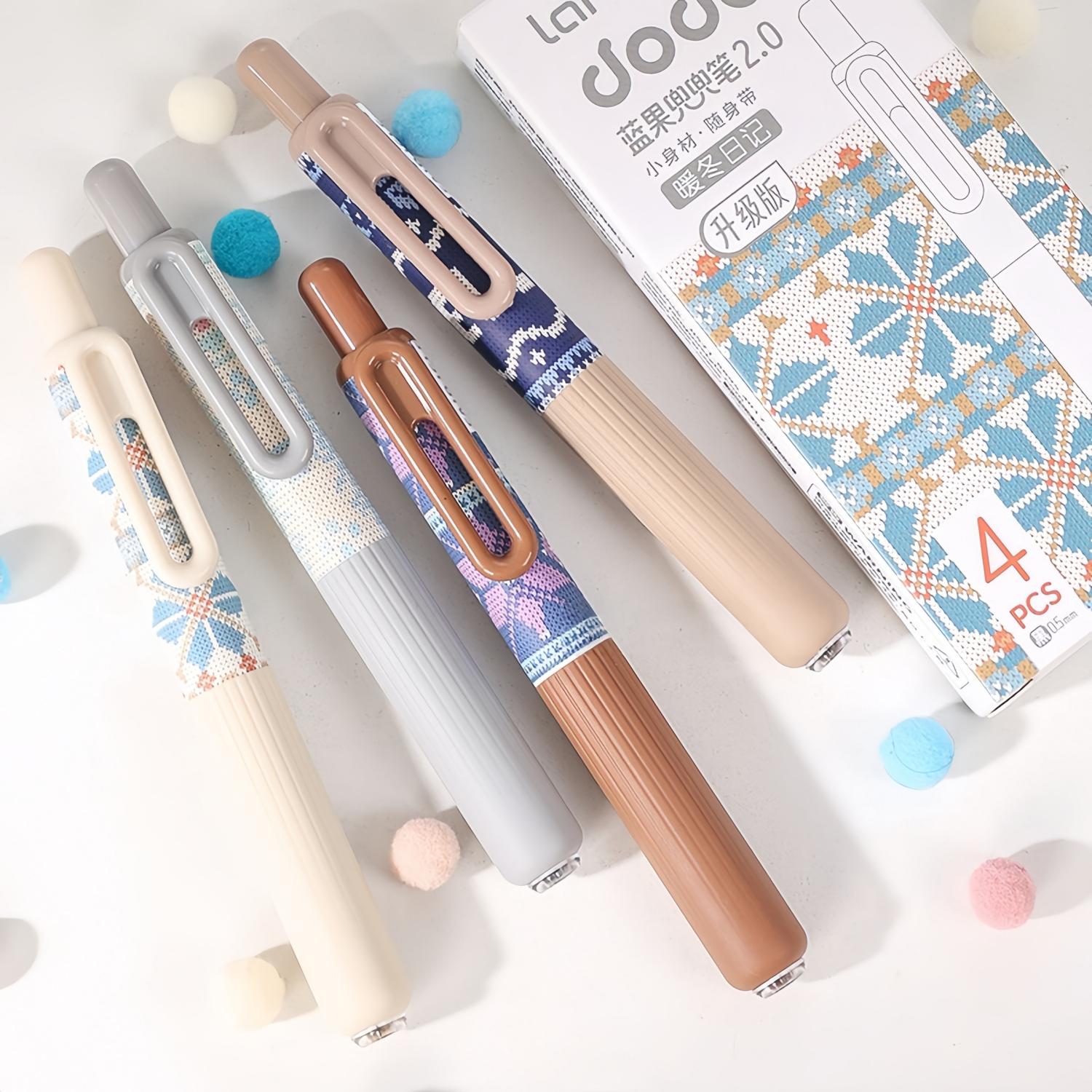 Retractable Ballpoint Pen, 6 Counts/set Colorful Smooth Writing Pen, Comfort Grip Fashionable Elegant Pen for School Office Examination, Ballpen Set, Color Marker Set, Colored Pens Set, Set With Pen