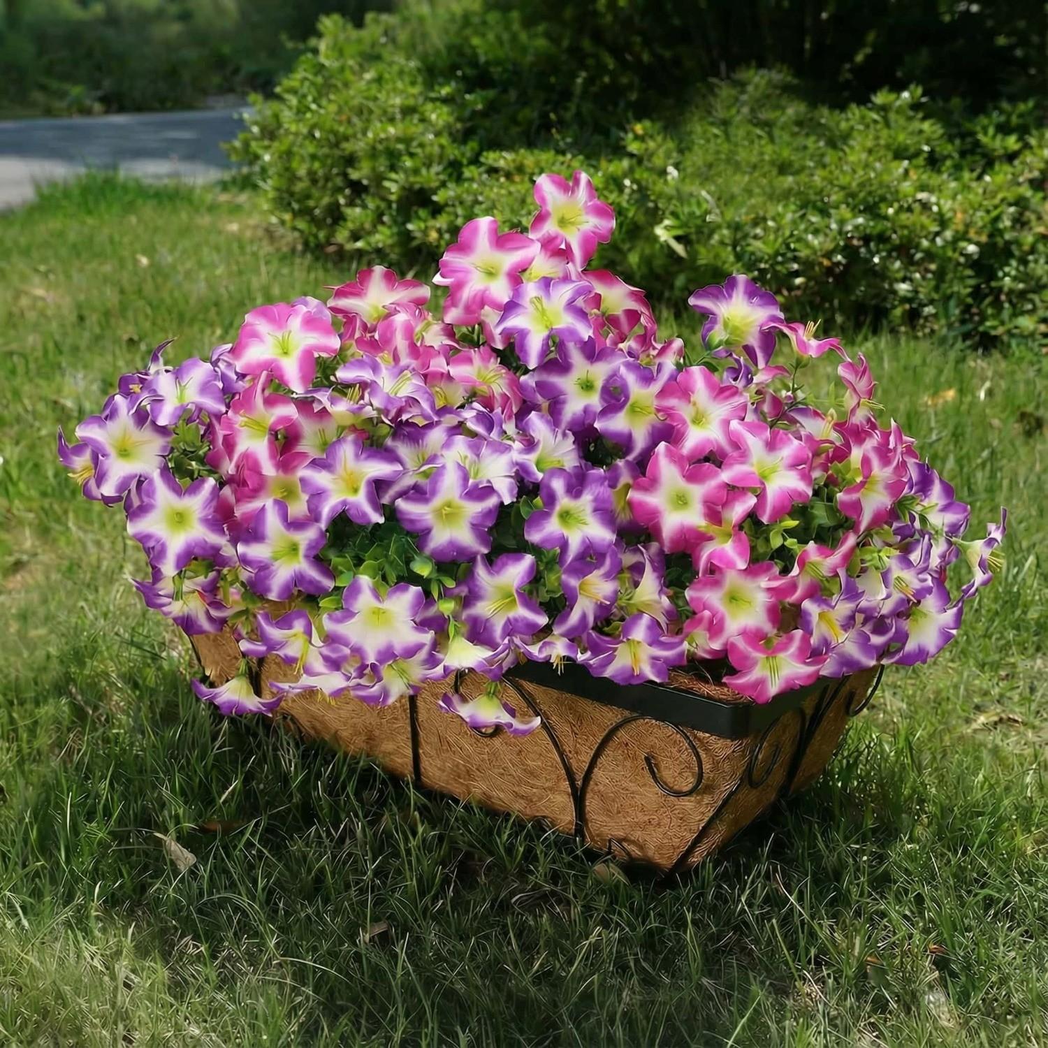 10pcs Colorful Artificial Flowers | Multi-Colored Morning Glory and Daisy Blooms for Outdoor and Indoor Decor, Suitable for Luxury Homes, Offices, Hotels, Weddings, and Seasonal Celebrations