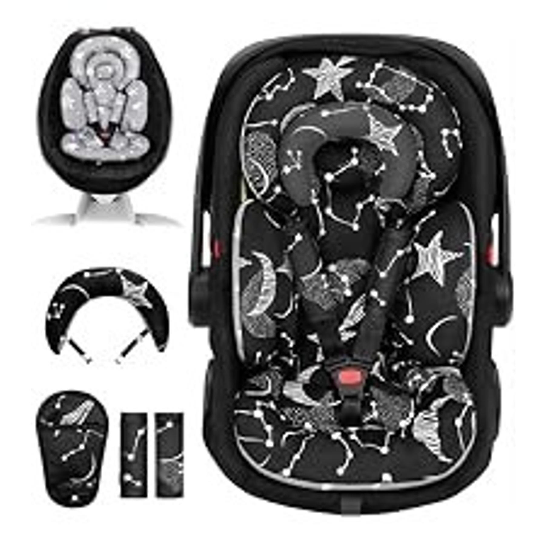 Infant Insert Compatible with Doona, Graco, Britax, Chicco, Evenflo Car Seat, Adjustable Baby Head Body Support Cushion for Newborn to Toddler, Fits Infant Car Seat and Stroller (Gray)Gift