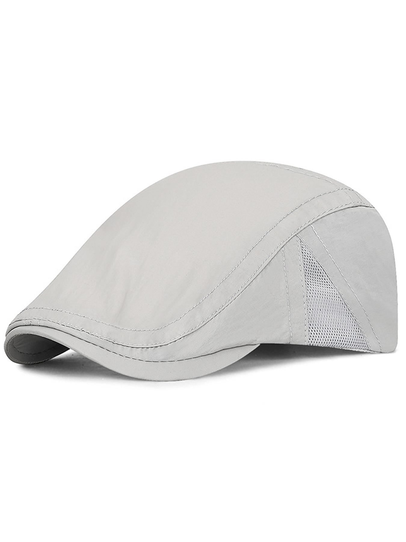 Newsboy Hats for Men Flat Cap Casual Adjustable Breathable Irish Cabbie Ivy Driving Hunting Hat