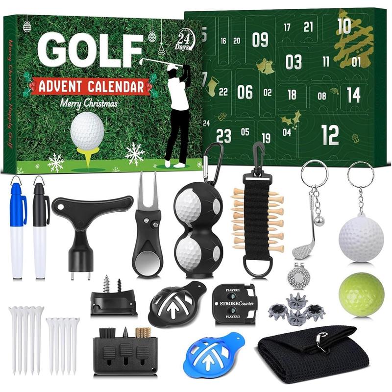 Golf Advent Calendar 2025 for Men Teen Boy, 24-Day Christmas Count-down Calendar for Father, Husband, or Boyfriend, Perfect Holiday Gift Featuring Golf Balls, Tees, Ball Markers