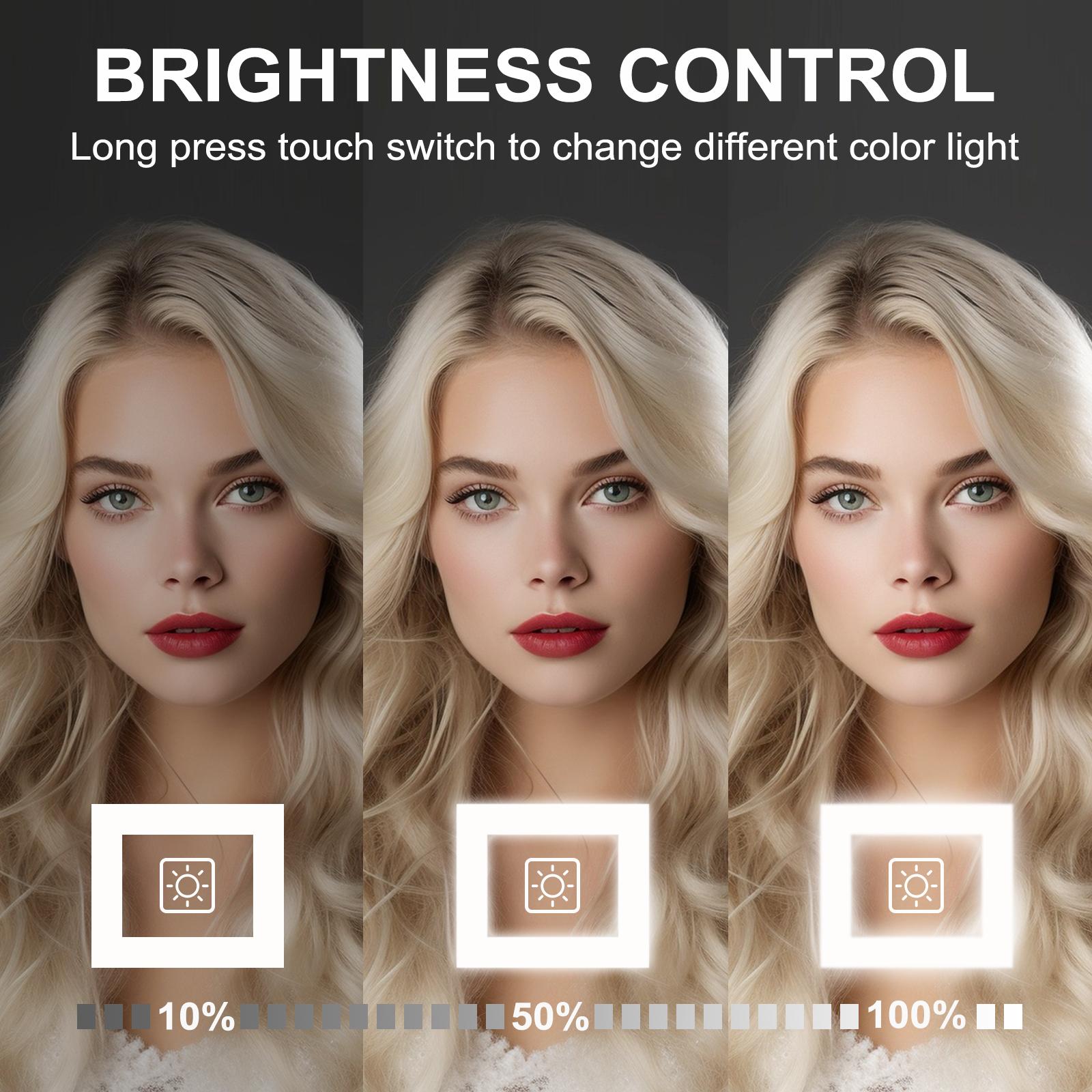 Smart LED Vanity Mirror with Lights – Lighted Makeup Mirror with Detachable 10X Magnification, 3 Color Modes & Stepless Dimming, 360° Rotation – Perfect for Women & Girls – Wedding & Birthday Gift