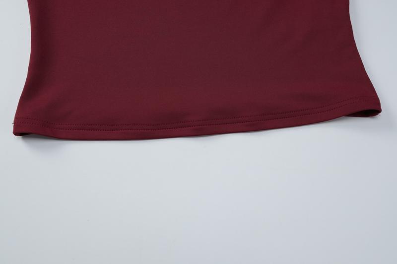 Women's Solid Lace Trim Tie-front Long Sleeve Square Neck Top, Plain Slim Fit Pullover Lace-up T-shirt Crop Top, Party Date Daily Casual Tees Blouse Tops For Ladies Spring Fall Winter Casual Basic Shirts, Womenswear