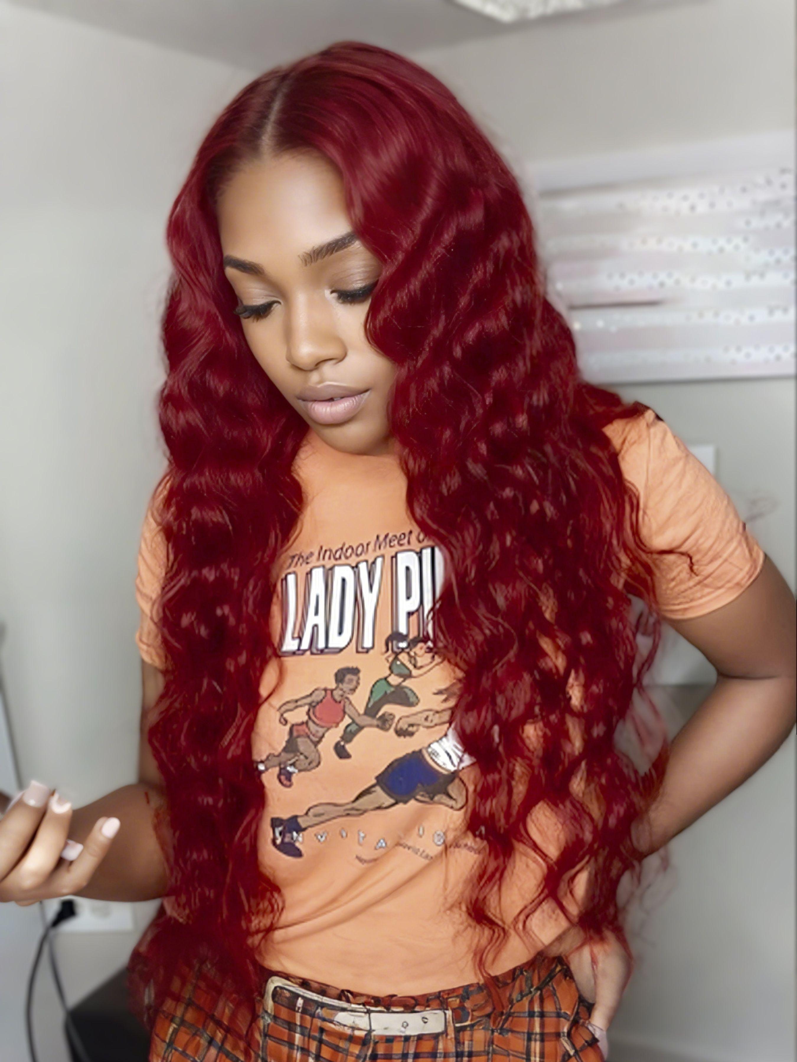 Women\'s 32 inch 13x4 Curly Wave Lace Front Synthetic Wig Preplucked Hairline Brown 13x6 Lace Frontal Wig 32 Inch Long Lightweight Wavy  main image 2