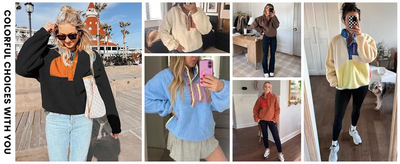 Tanming Womens Cropped Sherpa Fleece Pullover Zip Up Jacket with Pockets Soft Fuzzy Lightweight Warm Coat Outerwear Womenswear Baggy Long Sleeve Tanming Womens Cropped Sherpa Fleece Pullover Zip Up Jacket with Pockets Soft Fuzzy Lightweight Warm Coat Outerwear Womenswear Baggy Long Sleeve