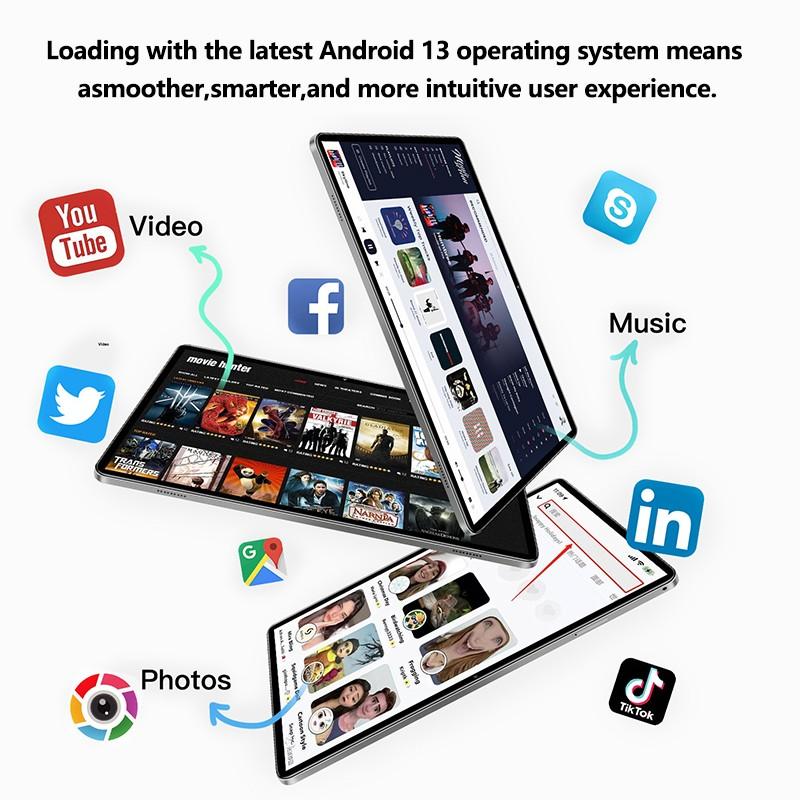 I17 Pro 10.1 Inch Android Tablet PC, 4GB RAM 64GB Storage, Supports 5g Wireless Network, Ideal for Students, Android 13 System, Student Tablets