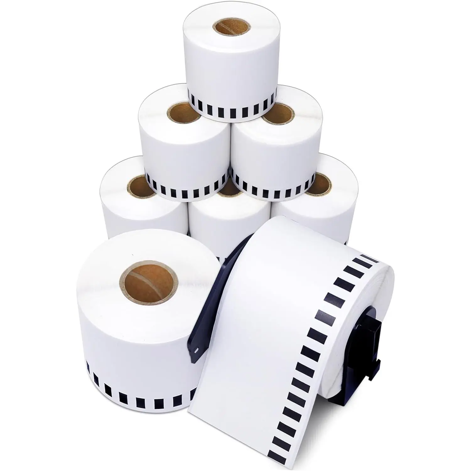 Replacement for Brother DK-2205 (8 Rolls, 800 Ft Total) 2.4" Continuous | Direct Thermal Labels Cut-to-Length Paper Tape - Compatible With QL Printers, QL-800, QL-810W, QL-820NWB