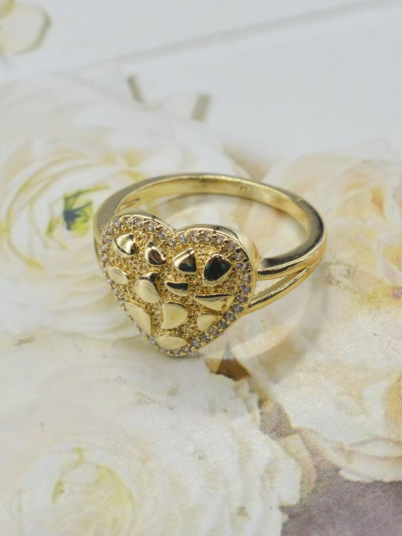 Elegant Romantic Sparkling Zircon Heart Ring, Low Sensitivity Jewelry, Perfect for Wedding and Engagement, All Seasons