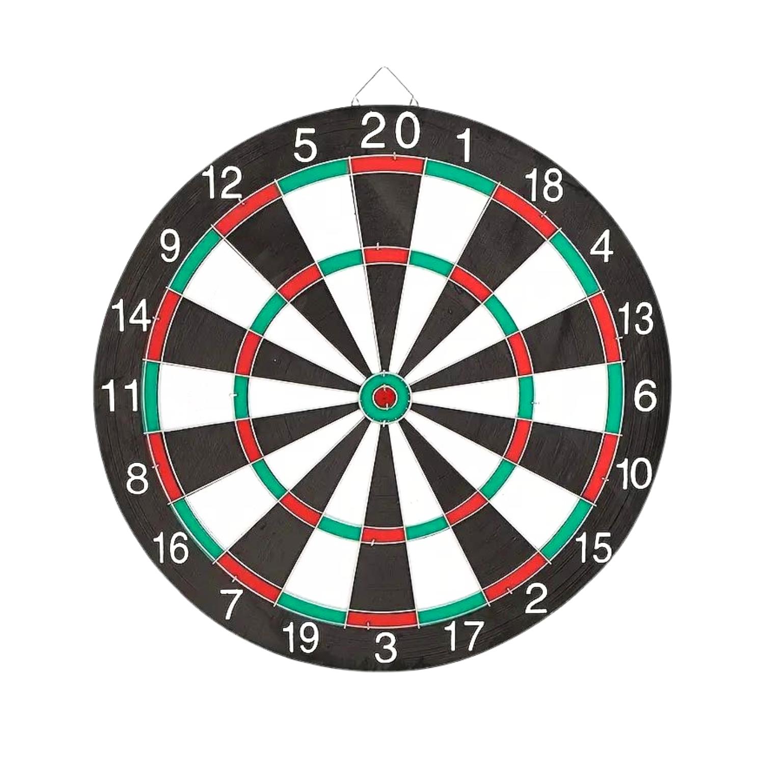 Hanging Dart Board Set with 20 Target Areas, Colorful Easy-To-Read Scoring System, Durable Rubber Fiber Material, Perfect for Home Parties, Darts Sets