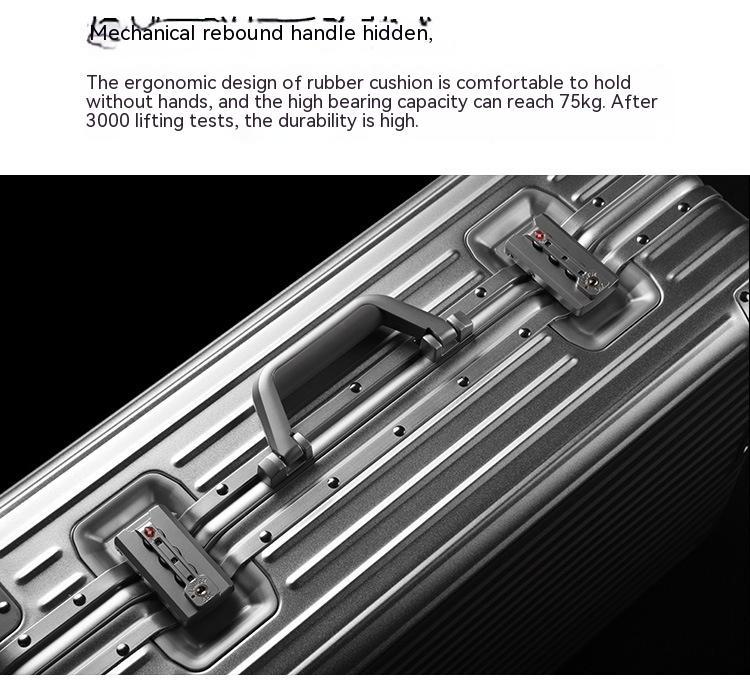 【luxury dupe】Aluminum Magnesium Alloy Suitcase case - Airline Approved Carry-On Trolley Case,Spinner Wheel Hardside Luggage,TSA Lock ,Large Capacity, Waterproof, Durable & Versatile Design Luggage Set Travel Essentials Hard Sided black friday deal