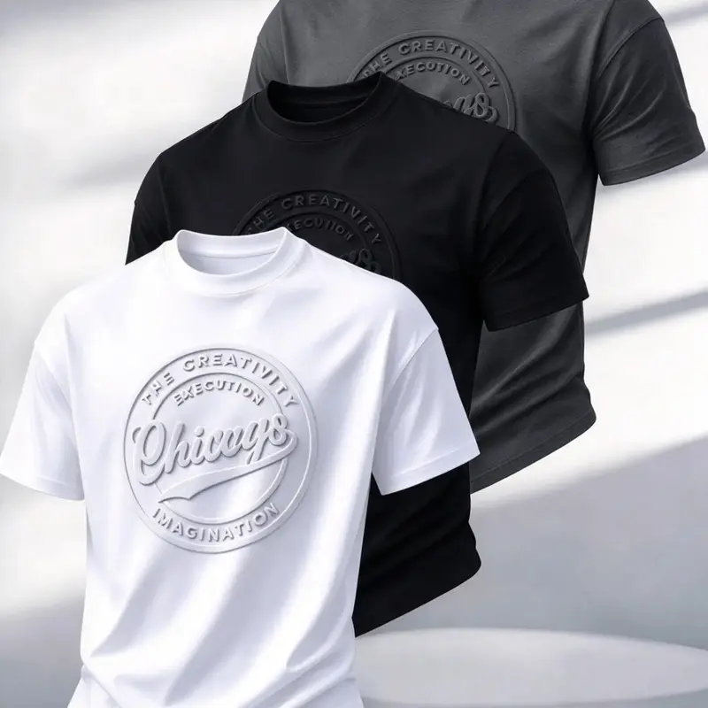 Plus Size Men's Textured Print Pure Cotton Short Sleeve Round Neck T-Shirt, Comfortable and Stylish Casual Wear, Ideal for Daily Use