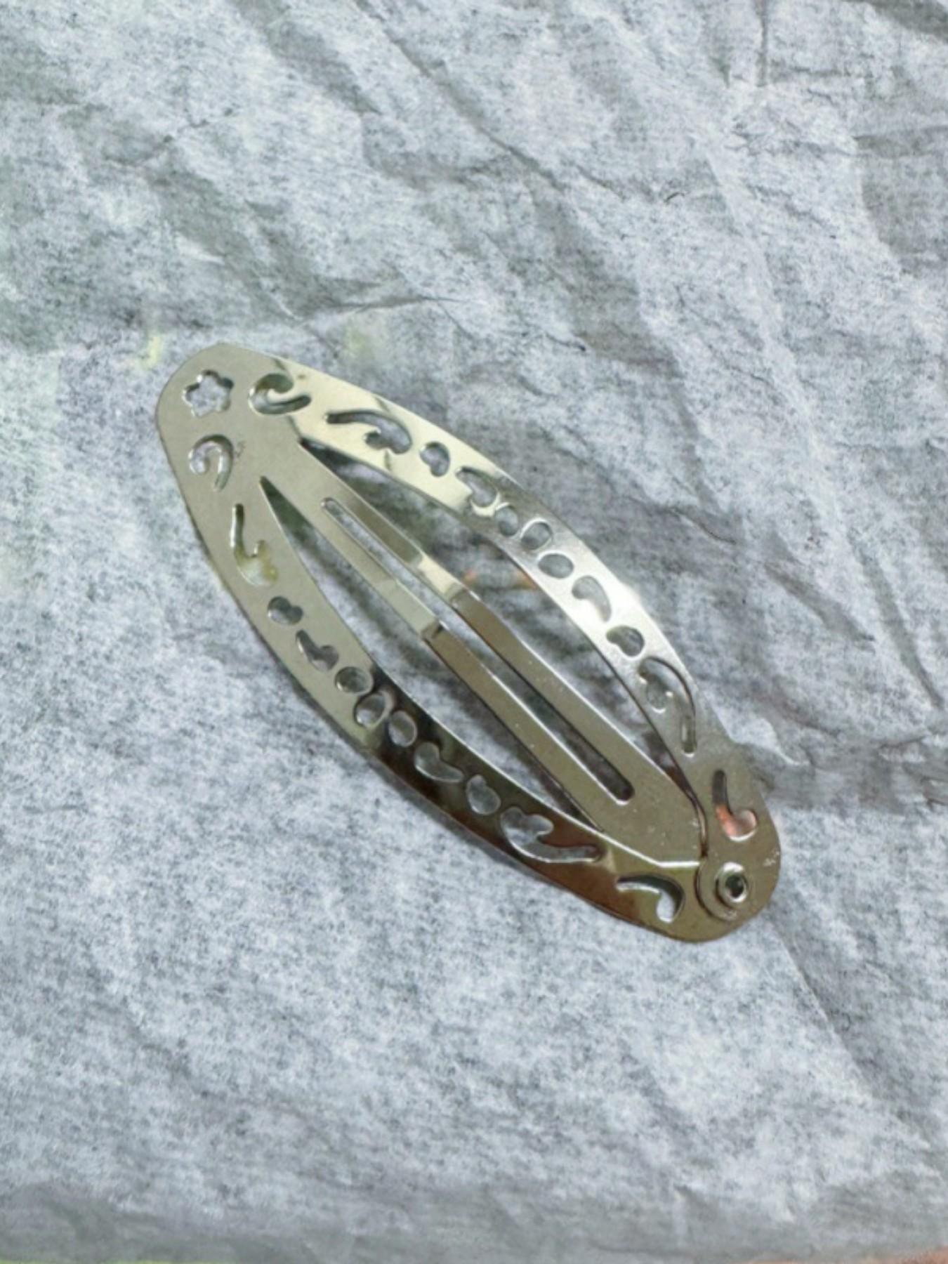 4-Piece Hollow Out Design Hair Clips, Roman Retro Court Style, Teardrop Bb Clips, Front Bang Clips, Side Clips, Back Clip Set