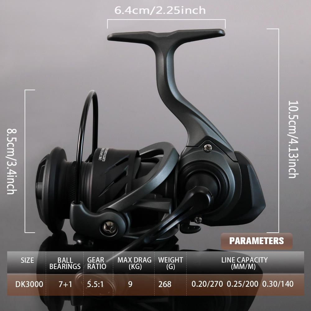 Bakawa Fishing Reel Bearing 7+1 Bb High Speed Ratio 5.5:1, Freshwater Saltwater Rotating Fishing Reel Accessories Series