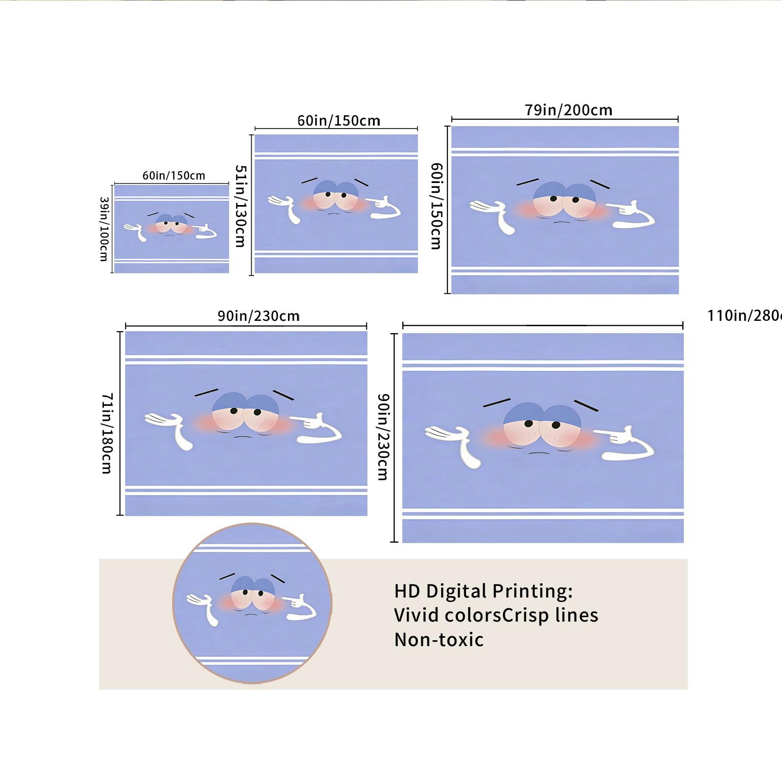 Meme Emoji Tapestry, Funny Awkward Shy Face Wall Hanging, Cute Purple Aesthetic Room Decor for Bedroom Living Room Dorm, Ideal Gift for Meme Lovers Teens Girls Adults