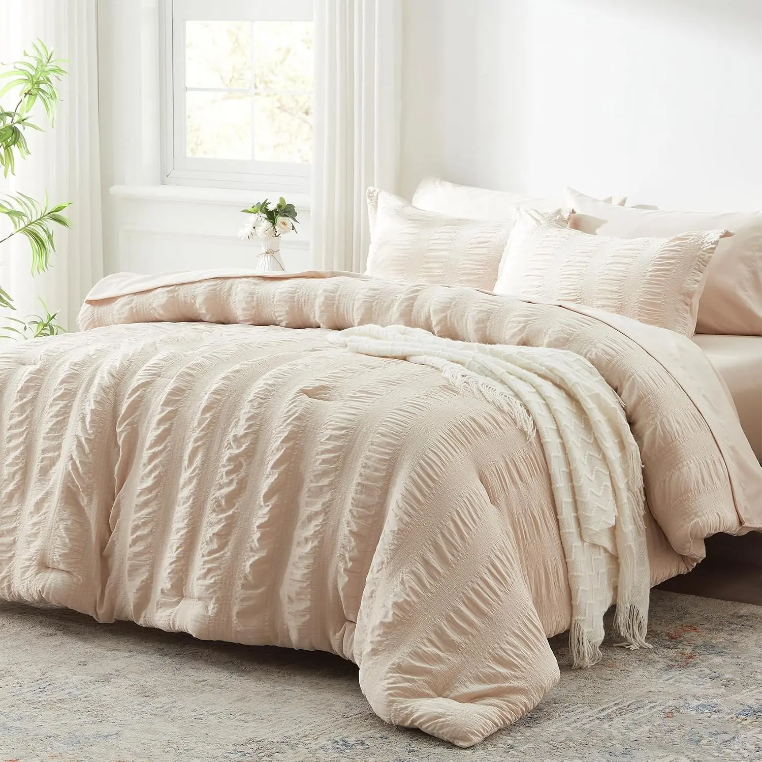 Beige Pinstripe