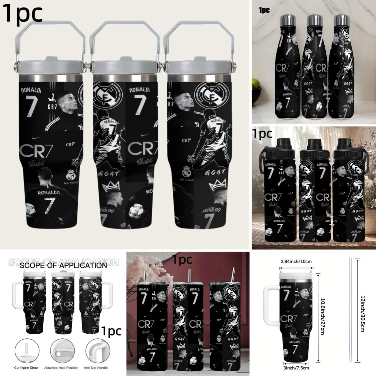 1pc Cr7c Stainless Steel Insulated Travel Mug, Long-Lasting Temperature Control, Cute Cartoon Design, Leak-Proof, BPA-Free, Ideal for Outdoor & Daily Use