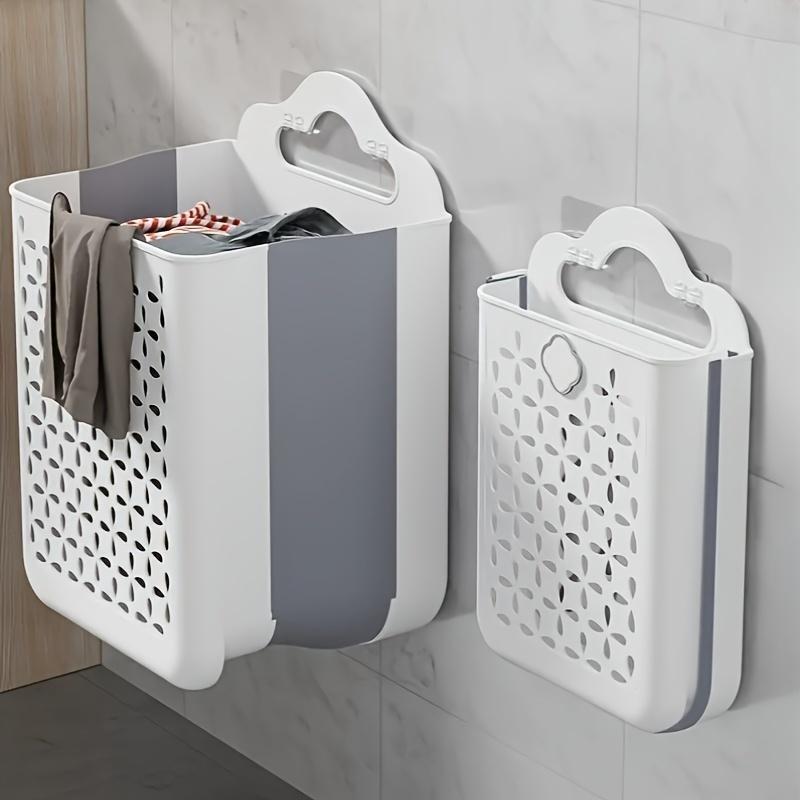 1 foldable storage basket, a wall-mounted extendable storage basket that saves space and is convenient to carry; it can be hung on the wall or placed on the floor, and is used to store toys, vegetables, snacks, bathroom accessories