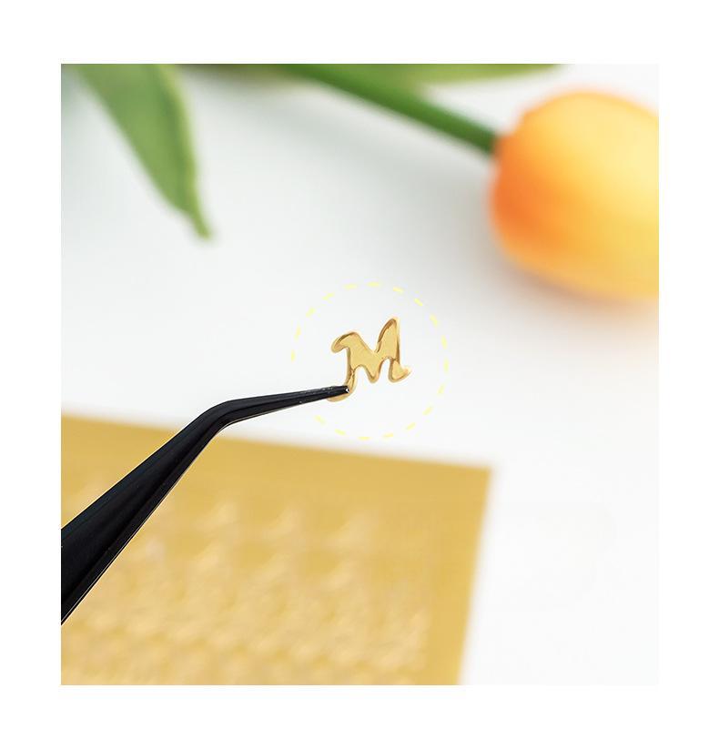 2/4Pcs Golden Silver Letter Number Stickers Bronzing Alphabet Scrapbooking Decorative Stickers DIY Diary Laptop Phone