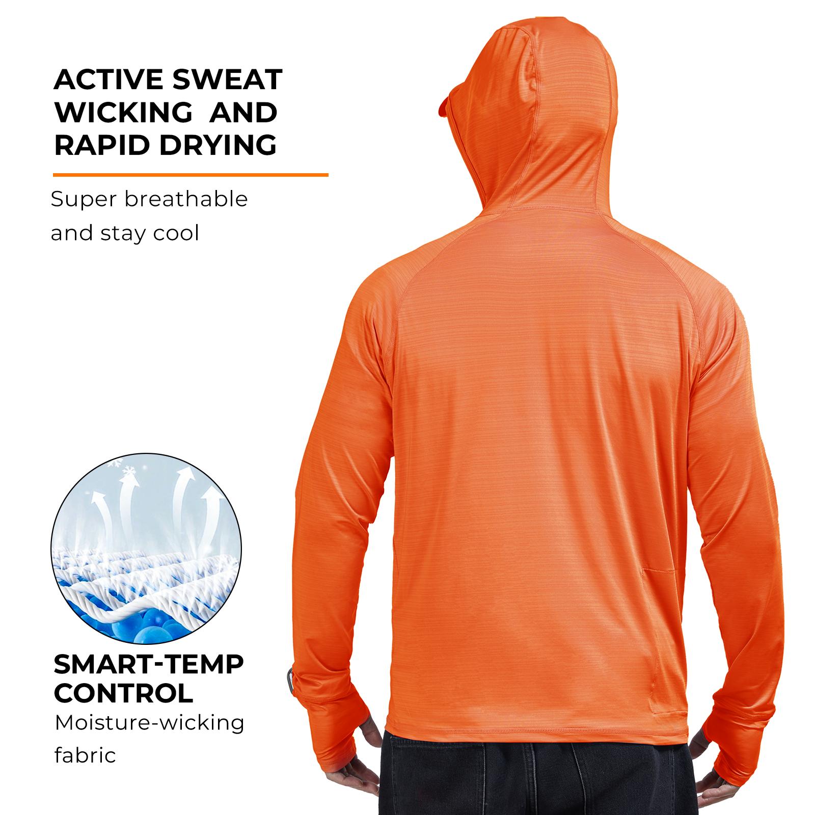 【RODEEL】930 Full Zip Sun Hoodie Shirts w/ Thumbhole Men UPF 50+ UV Protection Long Sleeve Lightweight Quick Dry Moisture Wicking Breathable Cooling Athletic Activewear for Outdoor Sports Hiking Camping Fishing Construction, Holiday Gift