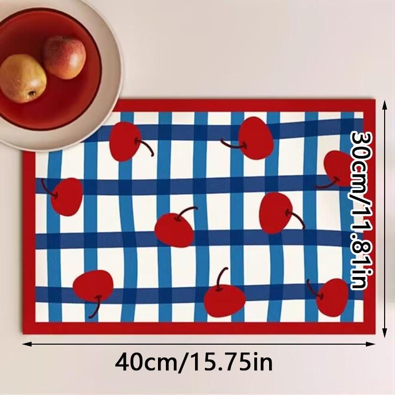 Kitchen Countertop Mat Waterproof Oil-Resistant, Coffee Machine Pad, Home Dining Table Bar Tea Insulating Cup Mat, Cartoon Retro Design