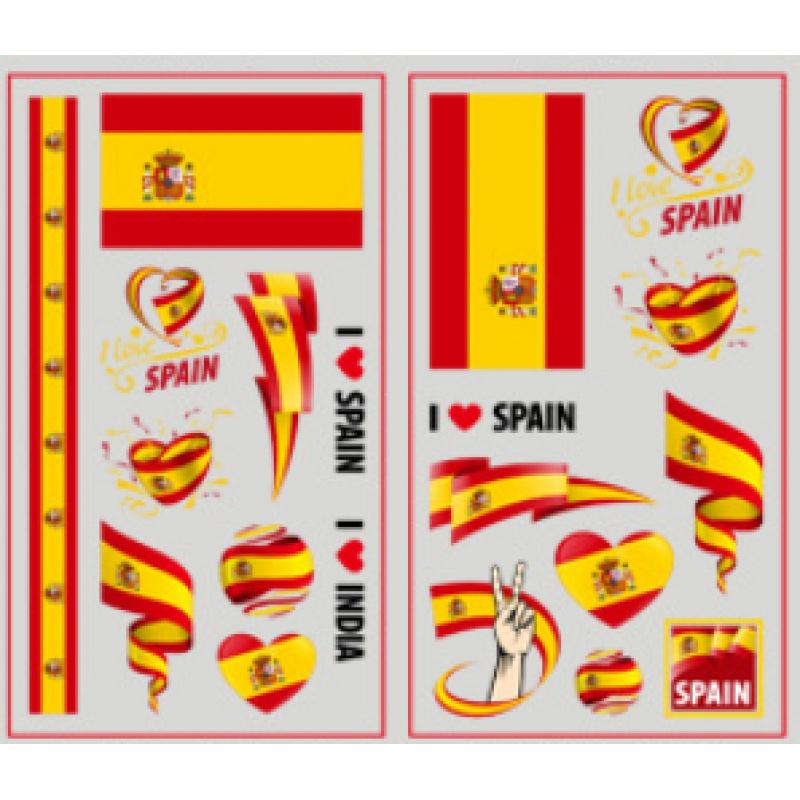 5 sets/10 national flag tattoo stickers, temporary stickers for fans' parties of world football, national flags, marathon events, etc