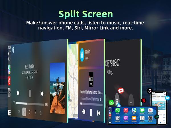 【SpringGlowUp】LAMTTO 9.26-Inch Wireless CarPlay Screen — Compatible with Apple CarPlay and Android Auto, Supports GPS Navigation, AirPlay, and Touchscreen Dashboard for In-Car Navigation and Entertainment
