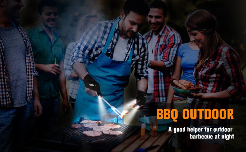 LED Flashlight Gloves, Gifts for Men Him Boyfriend Husband, Cool Gadget Finger Lights Waterproof for Camping Fishing Repairing, Fathers Day Christmas Birthday Gift