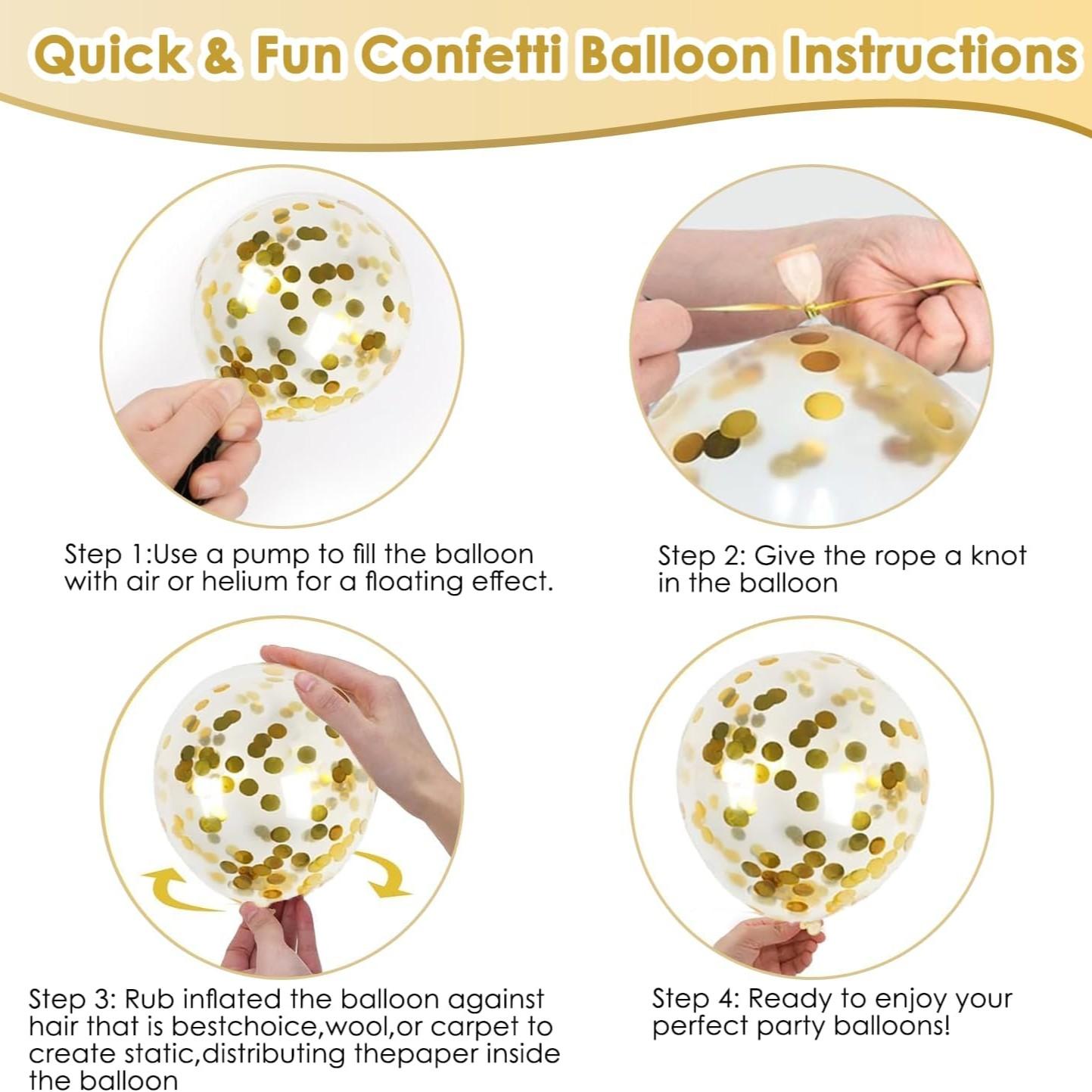 50 piece set of white and gold balloons, metallic colored latex balloon set, suitable for birthday, engagement, wedding anniversary parties, indoor and outdoor decoration gifts