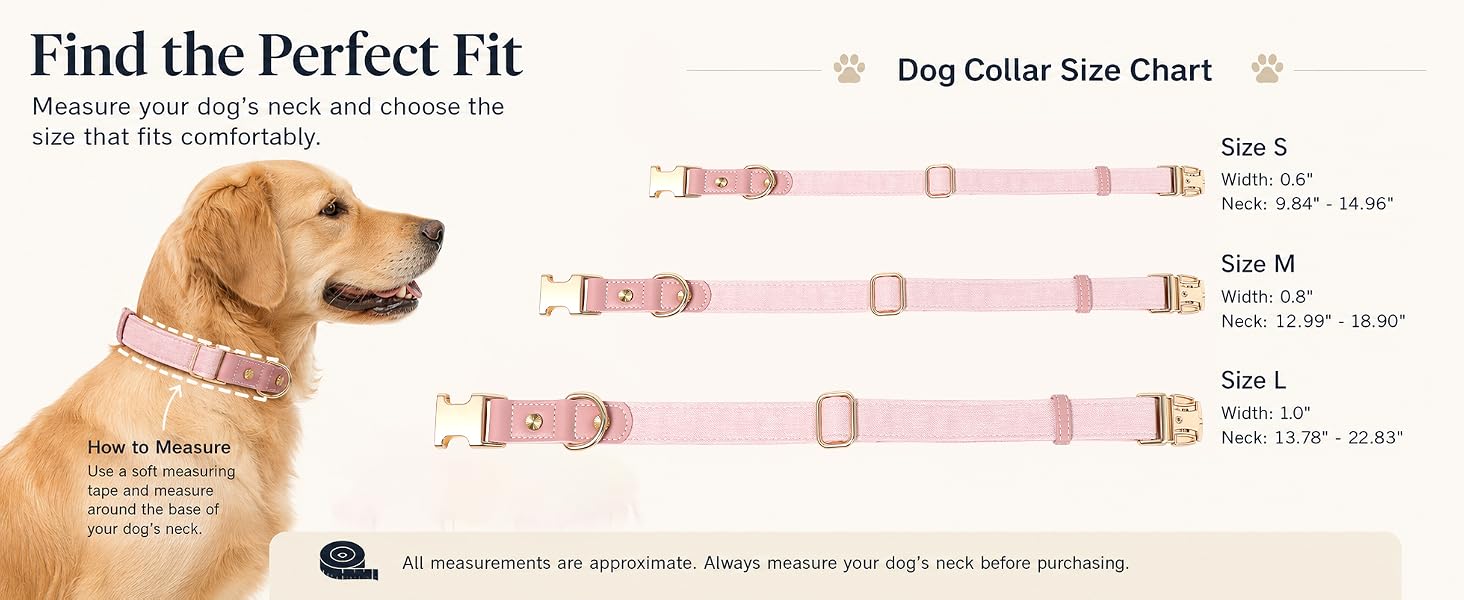 PU Leather Small Dog Collar - Classic Adjustable Size Design, Quick-Release Metal Buckle, Easy-Clean Nylon-Lined Comfortable Blue Pet Collar, Size S