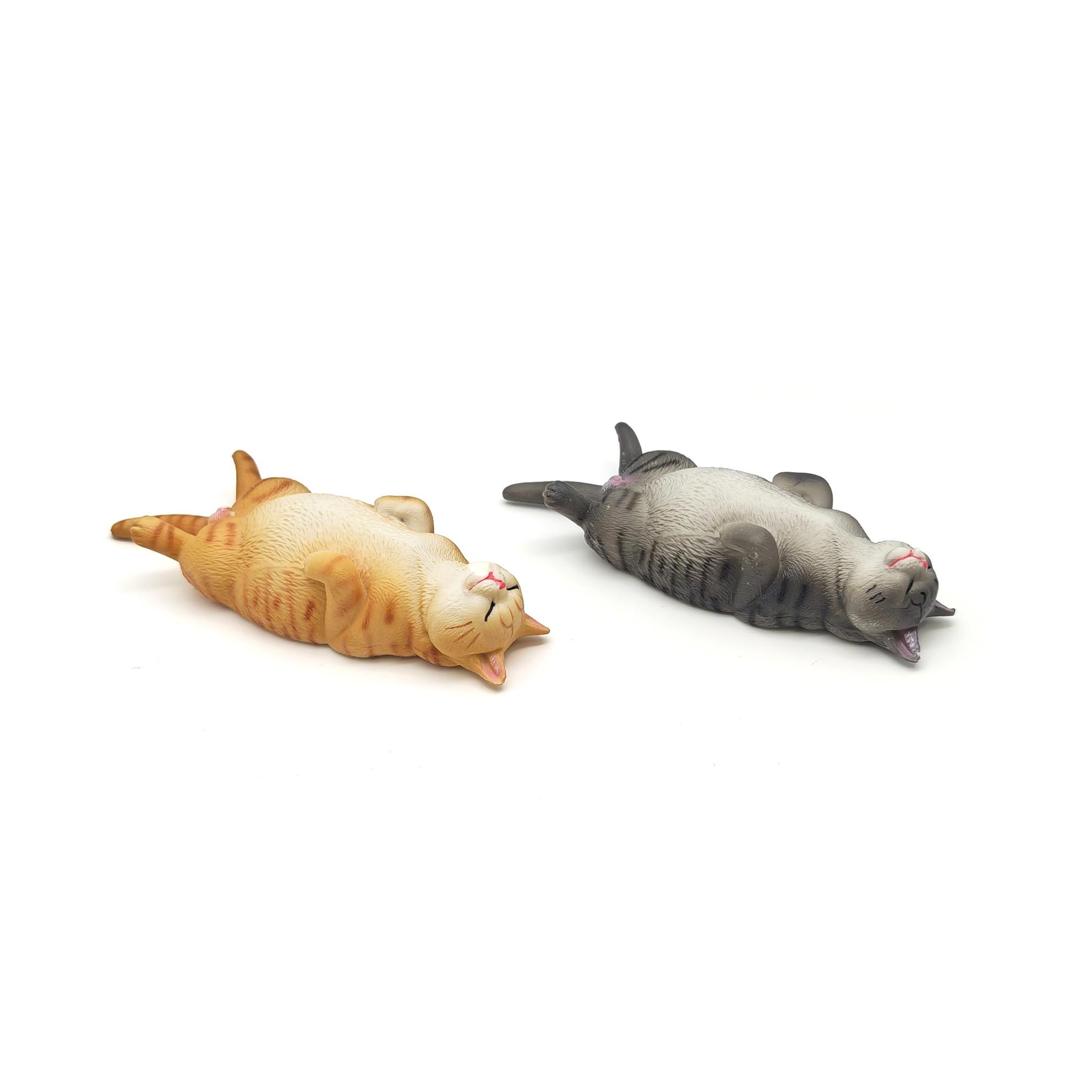 Sleeping Cat Statue Mini Animal Model, Solid Simulation Sculpture, Perfect for Home Decor, Farm Decoration, Birthday Gift