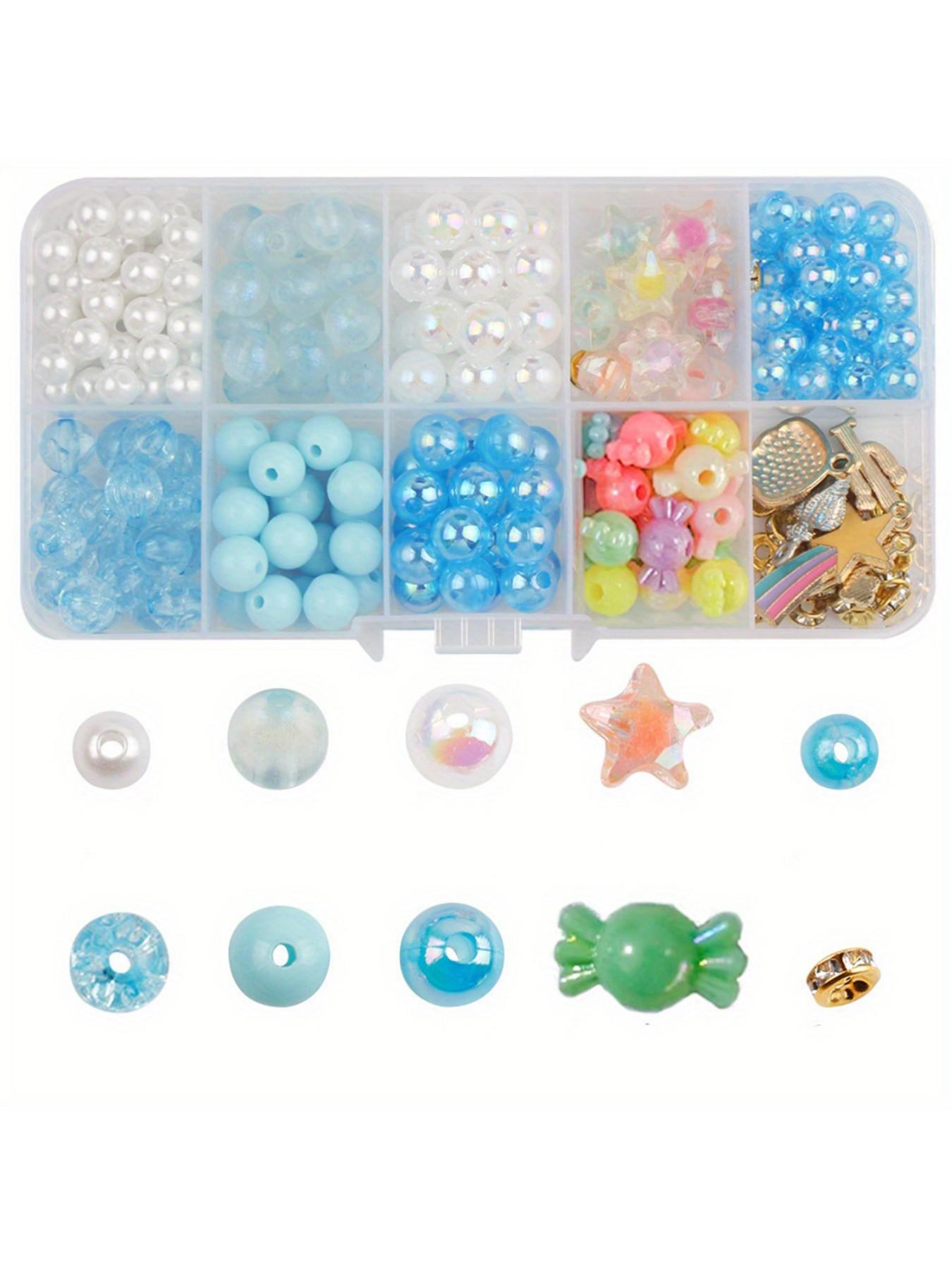 1300pcs Candy Beads Acrylic Hole Beads, DIY Necklace Kit, Handmade Jewelry Making, Keychain Accessories, Fashion Gift Set
