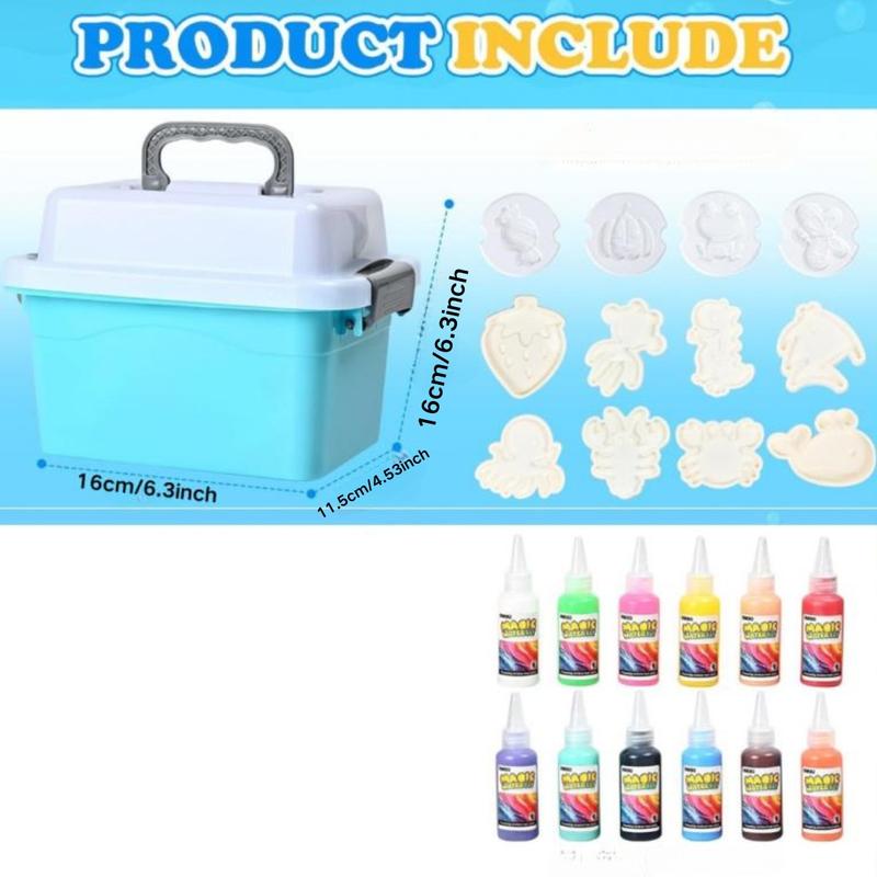 Kids Hydrogel Kit Summer Magic Set, Water Pet Slime Toy Making Kit, Creative Children Crafts, DIY Soft Foam Craft, Ages 6-8 Years Old