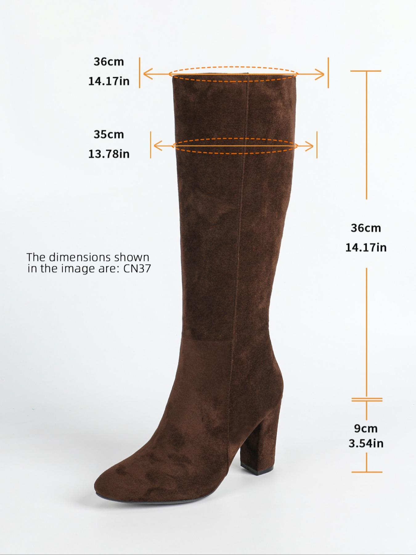 Women's Pointed Toe Knee High Boots, Classic Style, Winter Fashion, High Heel Side Zipper, Elegant Long Boot, Perfect Fall & Winter Shoes