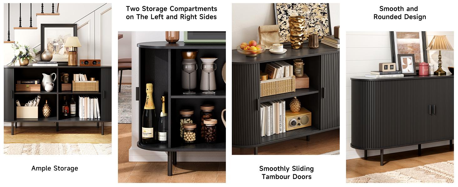 【SPOTLIGHT DAY】ONBRILL 55'' Sideboard Storage Cabinet with Doors and Shelves, Credenza Storage Cabinet for Office, Bedroom Storage Cabinet, Hallway Storage Cabinet, Console Storage Cabinet 【SPOTLIGHT DAY】ONBRILL 55'' Sideboard Storage Cabinet with Doors and Shelves, Credenza Storage Cabinet for Office, Bedroom Storage Cabinet, Hallway Storage Cabinet, Console Storage Cabinet