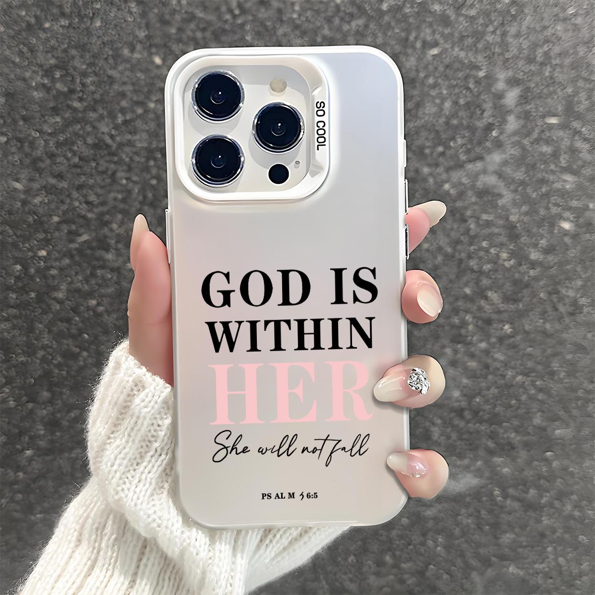 Bible Verse Psalm Pattern Shockproof Protective Case for iPhone 7 8 X Xsmax 11 12 13 14 15 16 17 Pro Max Plus Air XR 16E Matte Cover Christian Unique