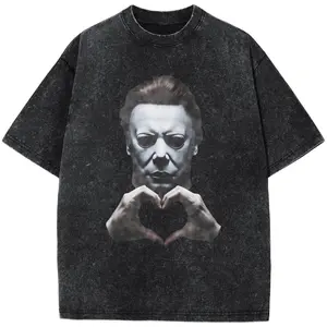 Michael Myers Heart Shirt, Horror Movie Tee, Halloween Gift, Slashers Tshirt, Retro Graphic, Spooky Season, Unisex T-shirt Plus size 4XL 5XL