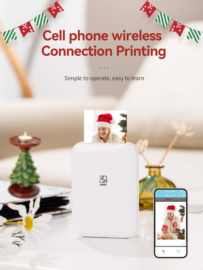 Hanin MT53 Mini Bluetooth Photo Printer – Portable Sticker Printer for iPhone & Android, 2x3" Instant Photos, GiftedInLove