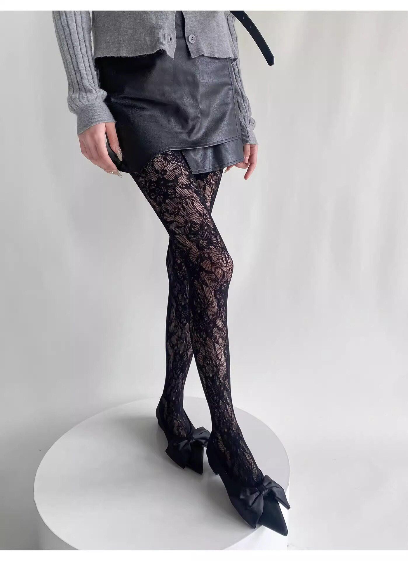 Women's Floral Fishnet Stockings, Sheer Mesh, Fashionable Thin Pantyhose, Comfortable Design, Perfect for Daily Wear, Wedding Season