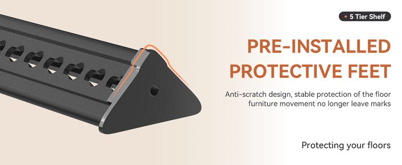 TryLazy 5-Tier Adjustable Metal Shelving Unit - Heavy Duty Storage Rack for Garage, Warehouse, Pantry, Kitchen Organizer