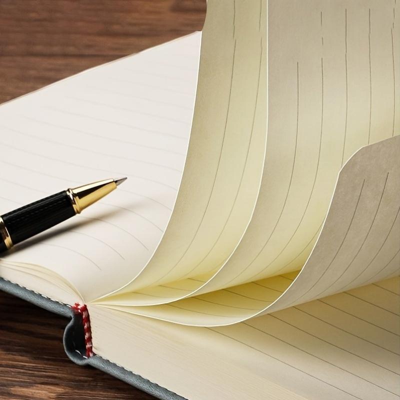 Vintage A5 Leather-Look Notebook, Soft Cover with Bookmark, Ideal for Business Meetings and College Students, Durable Design