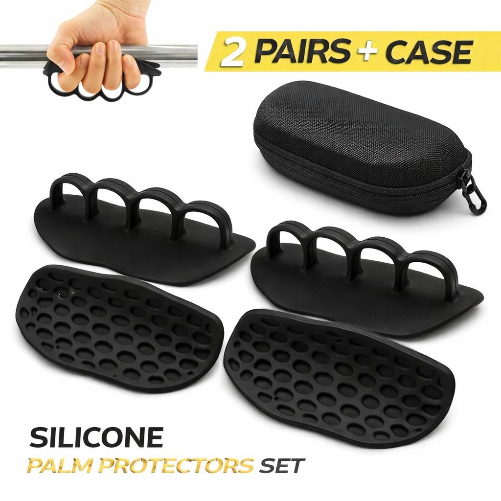 Anti‑Slip Silicone Grip Pads for Weightlifting & Gym • Palm Protection Hand Grips for Dumbbells, Kettlebells, Pull‑Ups & Barbell Training • Enhance Grip Strength • No Calluses • Sweat‑Proof Fitness Accessory