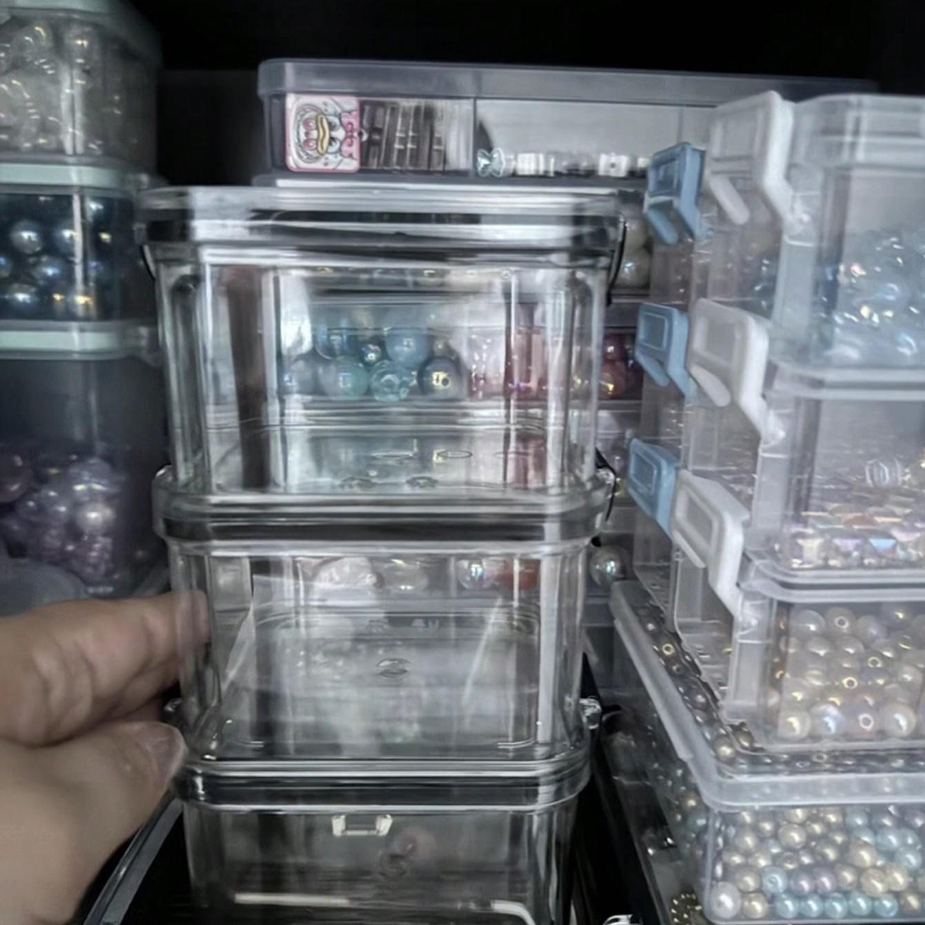 2pcs Large Stackable Sealed Spice Containers Set with Lids, Food Safety Storage Box, Detachable Spice Boxes, Multi-Purpose Kitchen Organizer