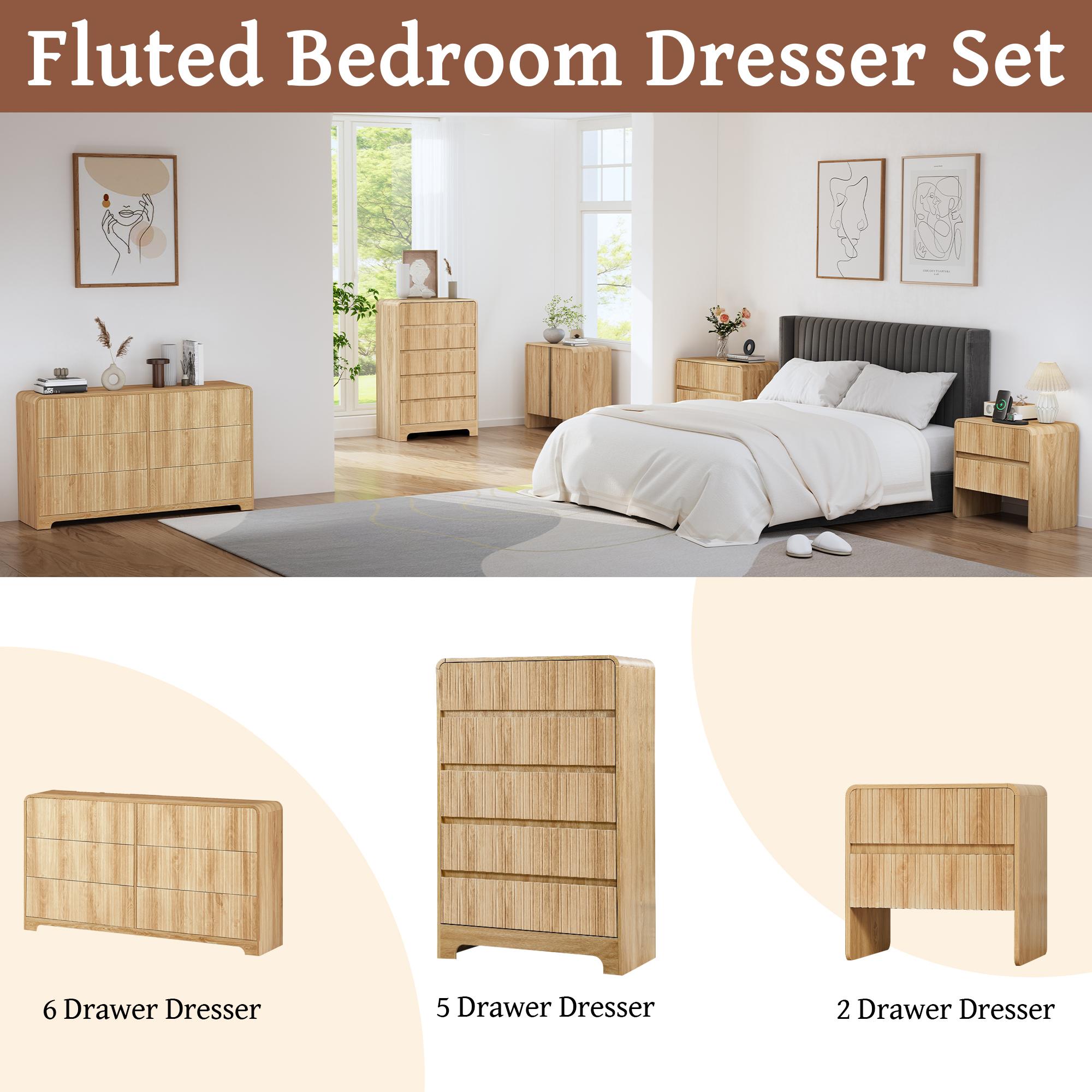 Giratree 45" Tall Mid Century Modern 5-Drawer Dresser, Curved Wood Storage Cabinet for Bedroom & Living Room, Stylish Vertical Organizer Giratree 45" Tall Mid Century Modern 5-Drawer Dresser, Curved Wood Storage Cabinet for Bedroom & Living Room, Stylish Vertical Organizer