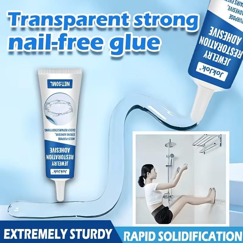 Jewelry Making Glue, Strong Craft Adhesive, Transparent Seamless After Curing, Precision Steel Needle Tip, for Metal, Plastic, Ceramic, Rubber, Jewelry