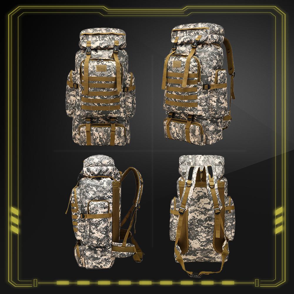 【Jumahe】Prepper Bags, 80L Big Forest Bugout Bags, 600D Oxford Fabric Go Bag, Waterproof and Breathable Travel Backpack, Spend night Biggie Handbag, Rugged and Durable Men's Camouflage Backpack Hiking Camping Hunting Fishing SpringStatements