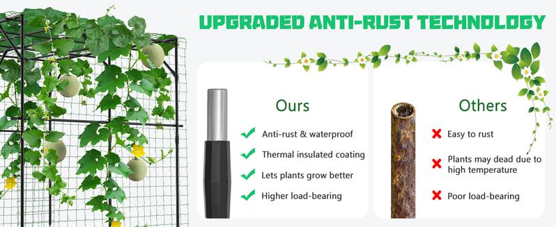 Lilypelle Extra Tall Garden Arch Trellis for Climbing Plants Outdoor, 79" / 87" H Metal Arbor Plant Support Trellis Archway for Yard Lawn Garden Lilypelle Extra Tall Garden Arch Trellis for Climbing Plants Outdoor, 79" / 87" H Metal Arbor Plant Support Trellis Archway for Yard Lawn Garden