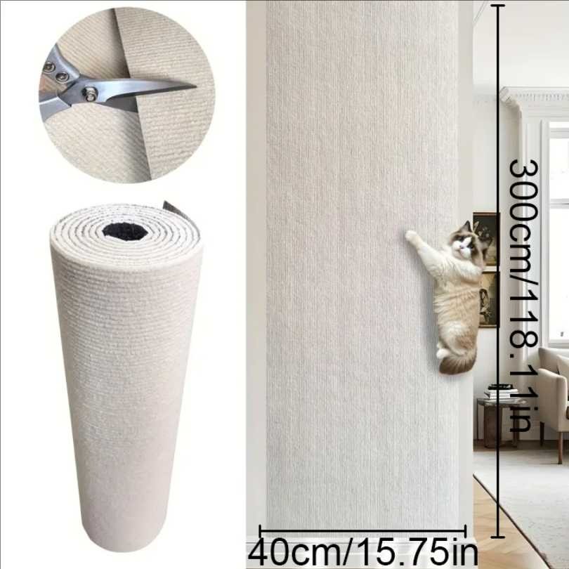 Multi-Functional Cat Scratch Protectors with Self-Adhesive Design, Durable Scratch-Resistant Material for Furniture, DIY Climbing Area for Cats and Home Decor, Vertical Scratcher