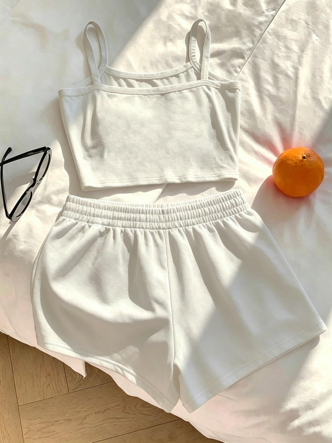 2 pieces, Y2K women's American flag paired with USA letter printed camisole top and shorts, fashionable summer casual set, soft and breathable, suitable for Independence Day and the 250th anniversary of the United States