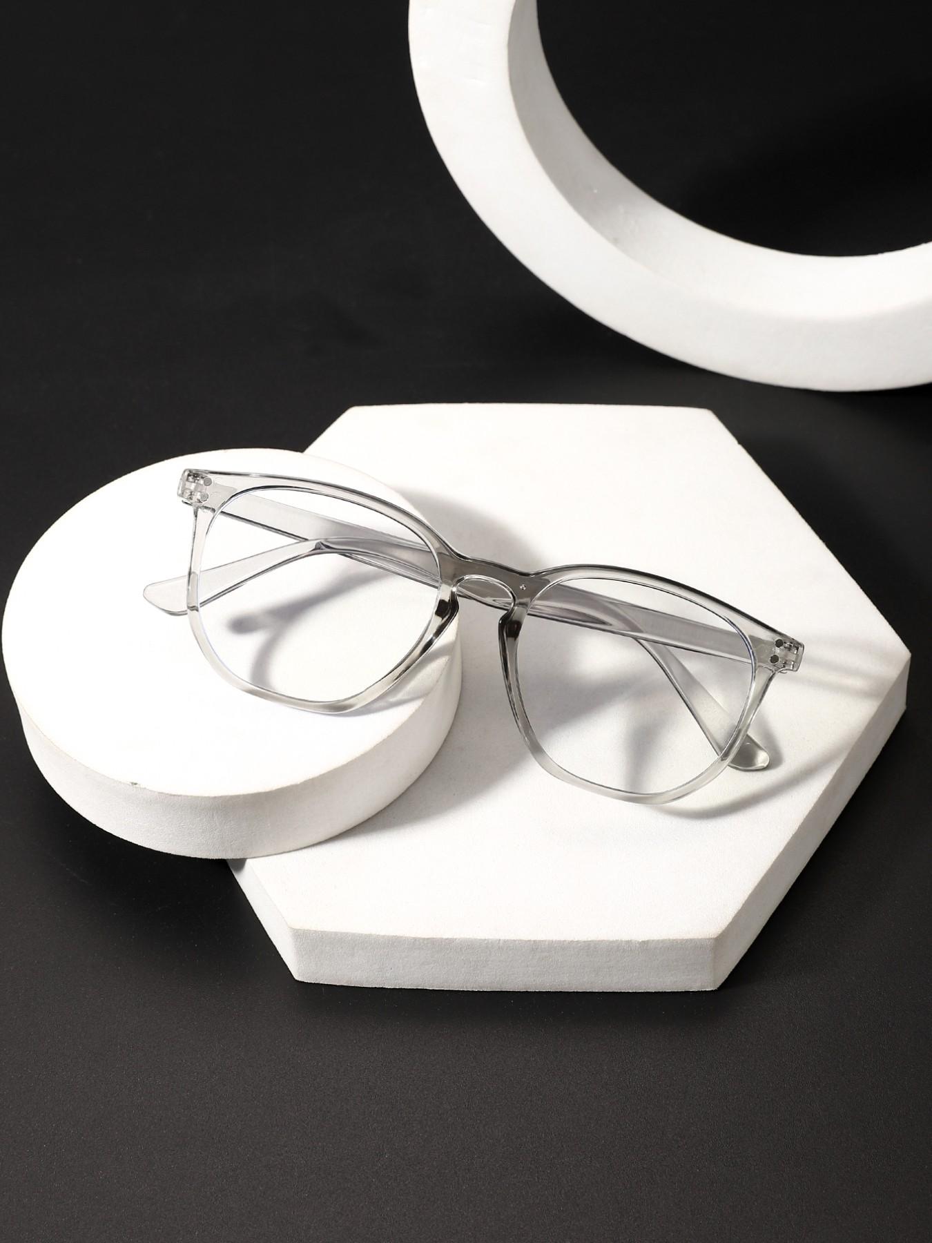 Unisex Casual Square Frame Glasses, Anti-Blue Light, Lightweight Comfortable, Daily Wear, Party Fashion, Student Preferred