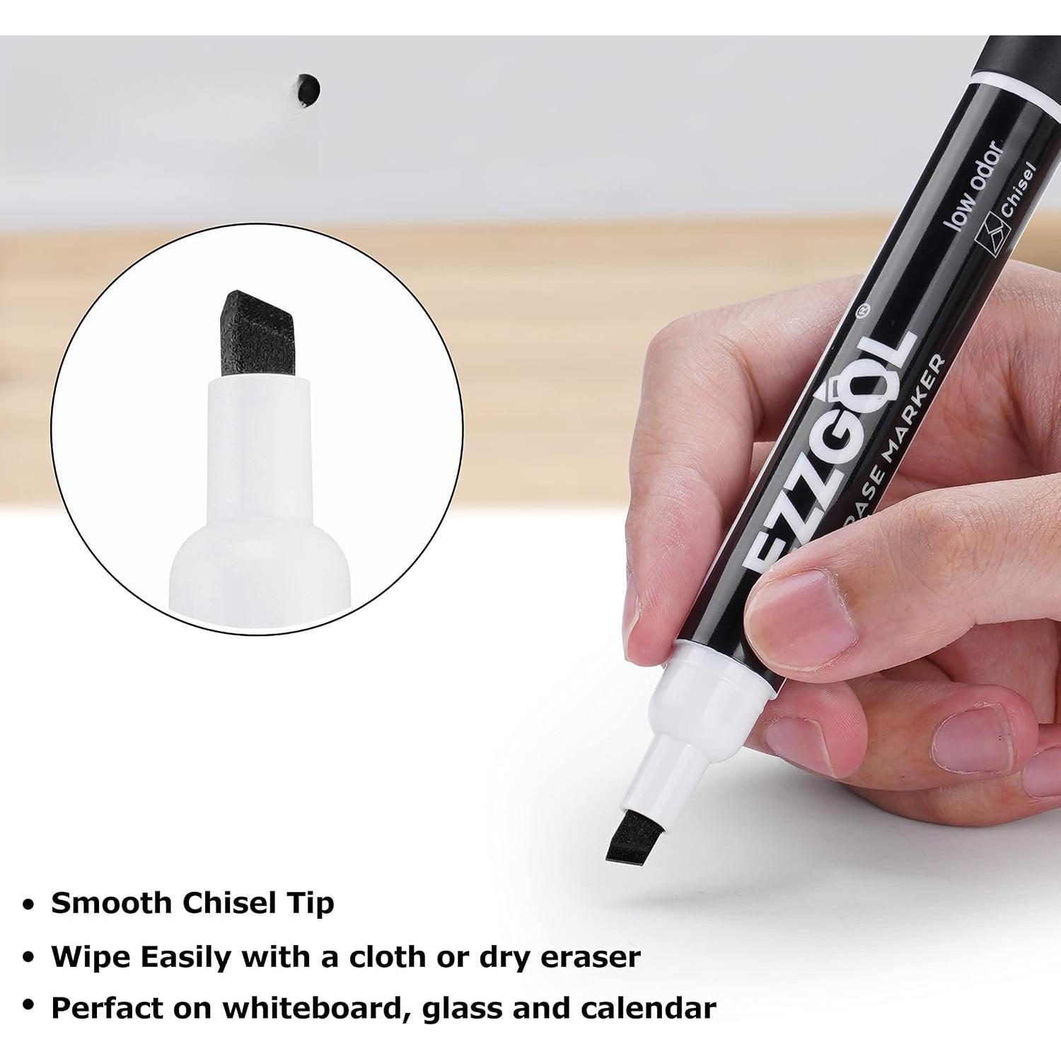 Dry Erase Markers Bulk, 72 Pack, 12 Colors Whiteboard Markers, Chisel Tip Dry Erase Markers  for Writing  Dry Erase Whiteboard Mirror Glass for School, Office or